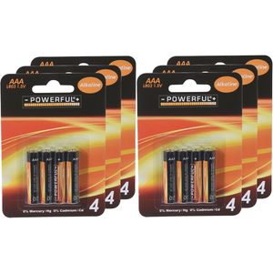 Powerful Batterijen - AAA type - 24x stuks - Alkaline