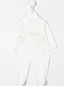 La Perla Kids trousseau de naissance à logo strassé - Blanc