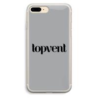 Topvent Grijs Zwart: iPhone 7 Plus Transparant Hoesje - thumbnail