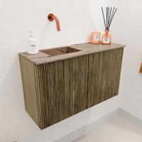 Toiletmeubel Mondiaz Joya Dlux | 70 cm | Meubelkleur Dusk | Faye wastafel Arena Wasbak Links | Zonder kraangat(en)