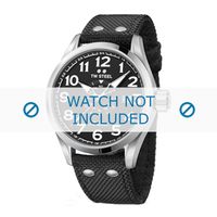 TW Steel horlogeband VS1 / VS3 Textiel Zwart 22mm + zwart stiksel - thumbnail