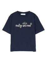 There Was One Kids t-shirt en coton à logo imprimé - Bleu