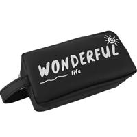 Grote zwarte letter creatieve siliconen pen vak Pencilcase school briefpapier Supplies (Wonderful)