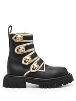 Moschino bottines à détail de boucle - Noir