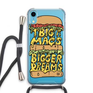 Big Macs Bigger Dreams: iPhone XR Transparant Hoesje met koord