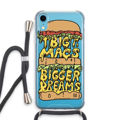 Big Macs Bigger Dreams: iPhone XR Transparant Hoesje met koord
