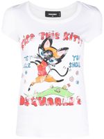 DSQUARED2 t-shirt imprimé à manches courtes - Blanc - thumbnail