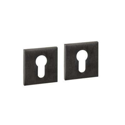 Intersteel Set van 2 cilinderrozettenTira vierkant antraciet 53x53mm - 1329.103087