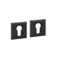 Intersteel Set van 2 cilinderrozettenTira vierkant antraciet 53x53mm - 1329.103087 Intersteel Set van 2 cilinderrozettenTira vierkant antraciet 53x53mm - 1329.103087