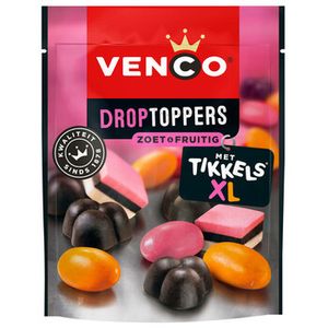 Venco Venco - Droptoppers Fruitig 215 Gram 10 Stuks