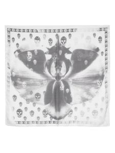 Alexander McQueen foulard Orchid Classic Skull - Noir