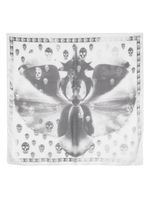 Alexander McQueen Orchid Classic Skull silk scarf - Noir - thumbnail