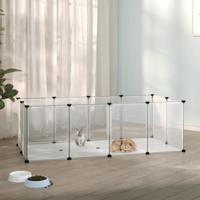 VidaXL Dierenhok klein 144x74x46,5 cm polypropeen en staal transparant