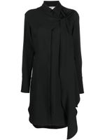 Victoria Beckham robe-chemise à col pointu - Noir