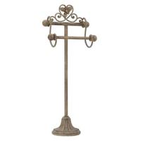 Clayre & Eef WC Rol houder 23x15x59 cm Beige Bruin Ijzer Clayre & Eef WC Rol houder 23x15x59 cm Beige Bruin Ijzer