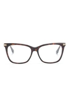 Jimmy Choo Eyewear lunettes de vue à monture papillon ornée de paillettes - Marron