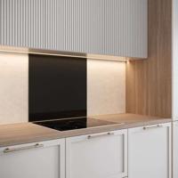 CAPPA IN VETRO SAINT GOBAIN FONDO smaltato Nero 70X60