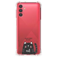 Samsung Galaxy A13 5G | A04s Stevig Bumper Hoesje Cat Good Day - thumbnail