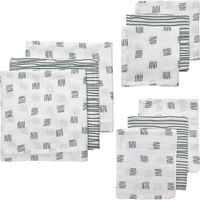 Starterset Hydrofiel 9-dlg Meyco Block Stripe 450323 Forest Green - thumbnail