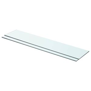 vidaXL Schappen 2 st 70x15 cm glas transparant