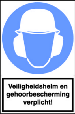 Vh. helm en geh.bes.verplicht!
