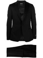 Zegna costume à veste à simple boutonnage - Noir - thumbnail