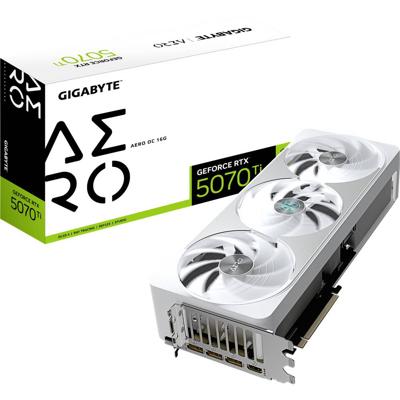 Gigabyte Nvidia RTX 5070 Ti Videokaart GeForce RTX™ 5070 Ti AERO OC 16G 16 GB GDDR7-RAM PCIe x16 PCIe 5.0 x16