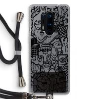 Vexx Black Mixtape: OnePlus 8 Pro Transparant Hoesje met koord