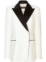 Dolce & Gabbana blazer boutonné à revers pointus - Blanc