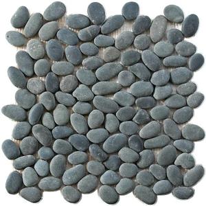 Mozaïek tegels Perla Nero Natura 30x30 - Kiezels Wand en vloer Natuursteen
