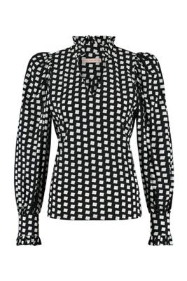 Rosella block blouse - black/off white - 06923