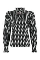 Rosella block blouse - black/off white - 06923