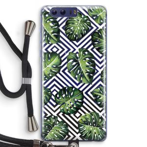 Geometrische jungle: Honor 9 Transparant Hoesje met koord