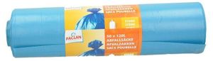 Paclan Huisvuil/afvalzak blauw 120 ltr (50 st)