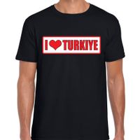 I love Turkiye / Turkije landen t-shirt zwart heren