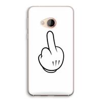 Middle finger white: HTC U Play Transparant Hoesje