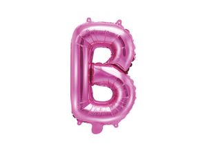 Folieballon Letter 'B' Donker Roze - 35cm