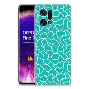 OPPO Find X5 Hoesje maken Cracks Blue