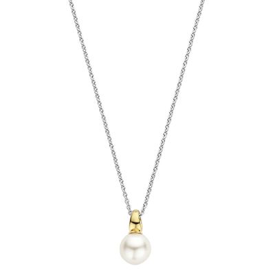 TI SENTO-Milano 34037YP Ketting zilver-parel goud-en zilverkleurig-wit 38-48 cm