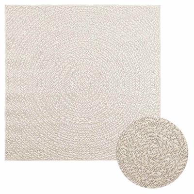 VidaXL Vloerkleed zizur room binnen en buiten 120x120 cm jute look