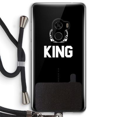 King zwart: Xiaomi Mi Mix 2 Transparant Hoesje met koord