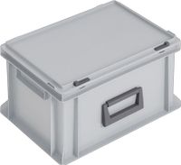 Lockweiler Kunststof koffer | L400xB300xH233 mm PP 1 greep | schuifsluiting grijs 20 l | 1 stuk - PC20-139. 220.110. 118 PC20-139. 220.110. 118