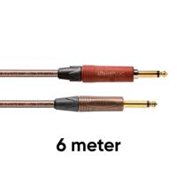 Cordial CSI6PP-METAL-SILENT "Copper Effect" Gitaarkabel met Silent Plug Recht 6 Meter