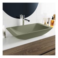Waskom Mondiaz Topi | 60x10x35 cm | Solid Surface | Vrijstaand | Rechthoekig | Army