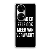 Meer verwacht - Zwart: Huawei P50 Pro Transparant Hoesje
