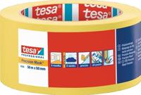 Tesa precisie afplaktape | glad | geel | lengte 50 m | breedte 50 mm | wiel | 3 stuks - 04334-00004-00 - 04334-00004-00