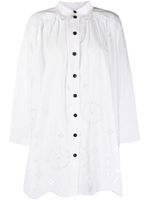 GANNI robe-chemise à manches longues - Blanc GANNI robe-chemise à manches longues - Blanc