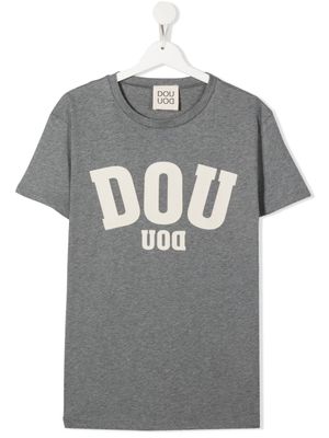 Douuod Kids t-shirt à logo imprimé - Gris