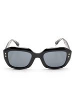 Isabel Marant Eyewear lunettes de soleil carrées à logo gravé - Noir