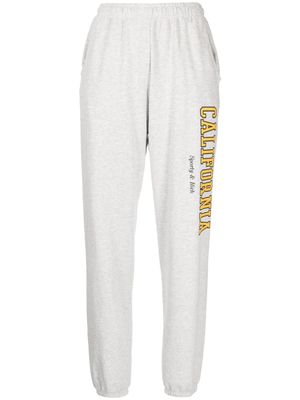 Sporty & Rich pantalon de jogging California à logo imprimé - Gris